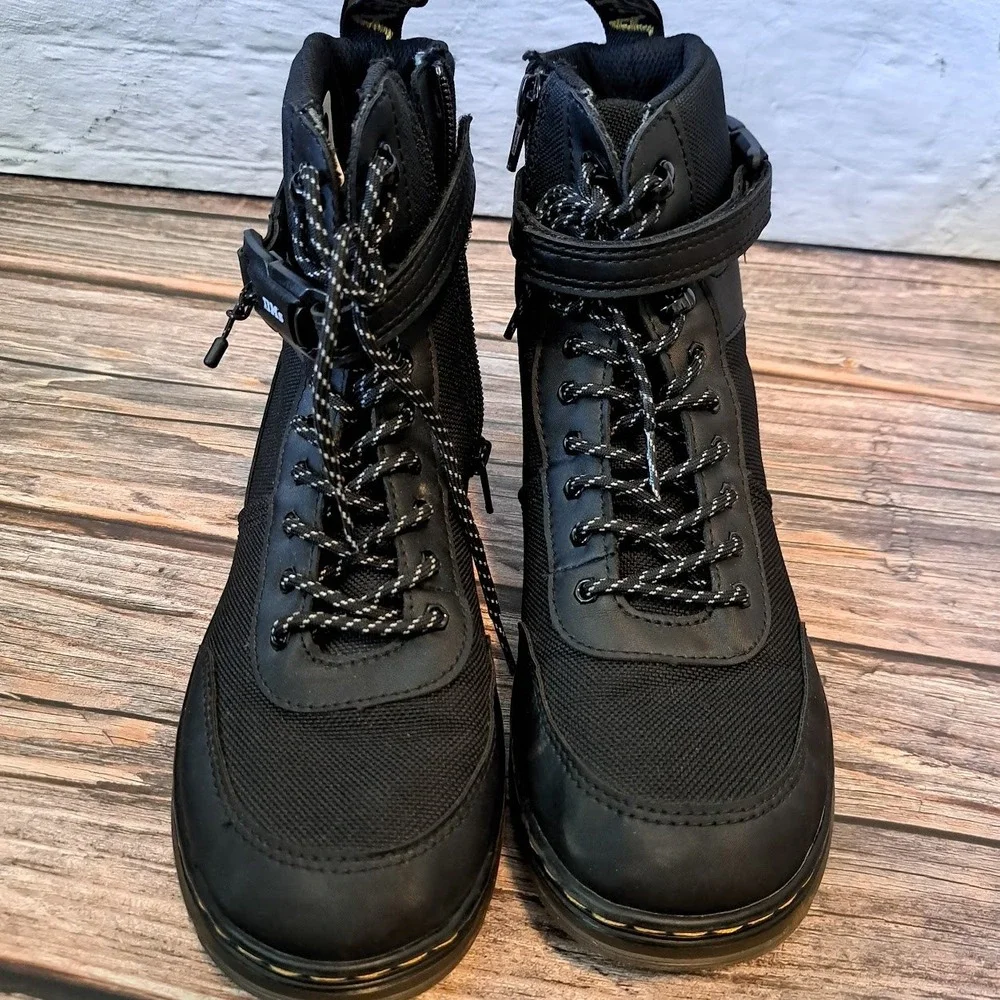 Dr. Martens Combs Tech J Black Utility Boots Kids US 4M 5L UK 3 EU 36